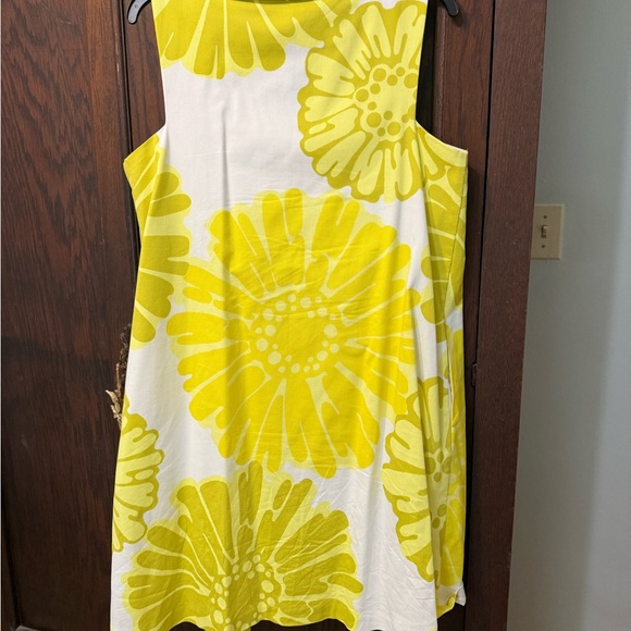 Trina Turk Vibrant Yellow Floral dress with side pockets. - Picture 2 of 7